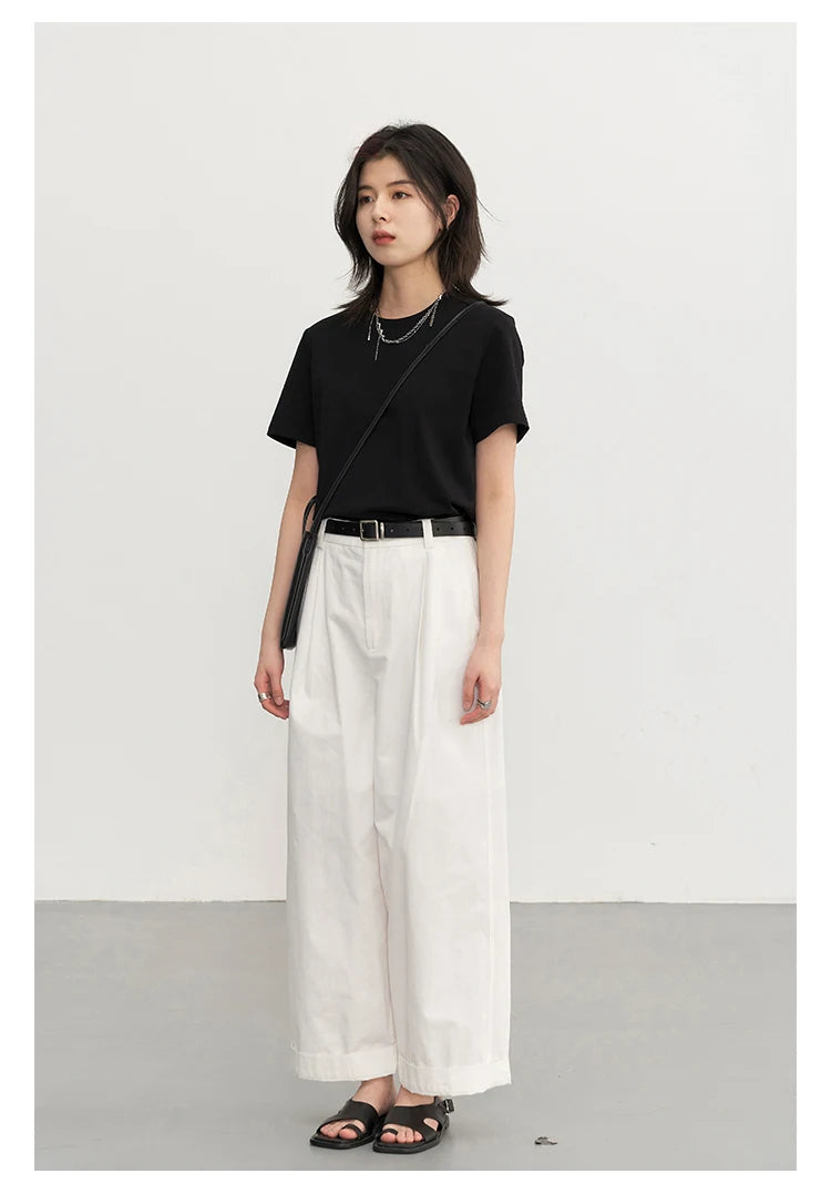 CHIC VEN Women's Tees Basic O Neck Short Sleeve Pullover T-shirt for Woman Solid Female Top Casual Ladies Tshirt Summer 2024