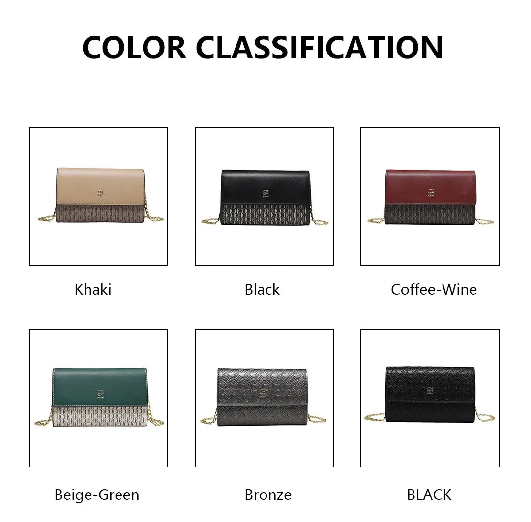 CH Fashion Women's Shoulder Bag with Letter Printing Design 2025 Festival Essential Versatile Women's Chain Bag