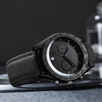 QINGXIYA Fashion Chronograph Quartz Watch for Men Sports Leather Strap Waterproof Date Luxury Mens Watches Relogio Masculino