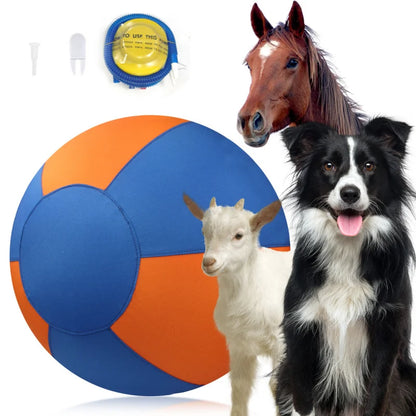 Pet outdoor dog toy, large fabric-covered interactive ball, self-entertainment boredom-relief ball, inflatable training ball