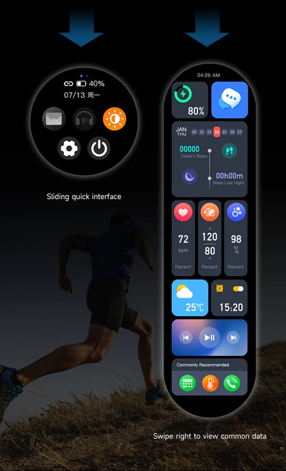 New 1.85"AMOLED NFC GPS Smart Watches For man IP68 Waterproof Blood Pressure Body Temperature Sport Fitness tracker Smart Watch