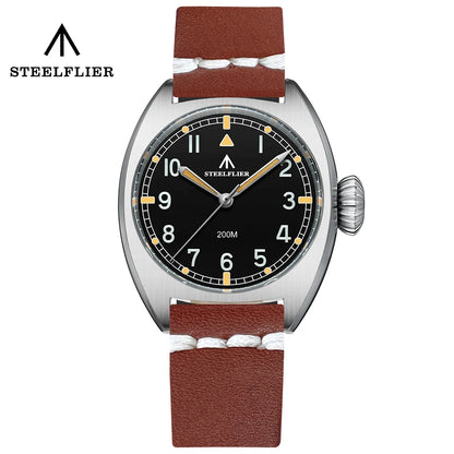SF745 STEELFLIER Dive Wristwatch VH31 Silent Movement Super Luminous Sapphire Crystal 20Bar Waterproof Luxury 316L Steel Watches