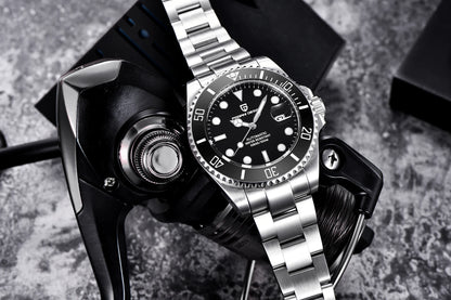 PAGANI DESIGN Watches Luxury Golden Mechanical Watch For Men New Sapphire Crystal Stainless Steel Luxury Waterproof  Men's Watch
