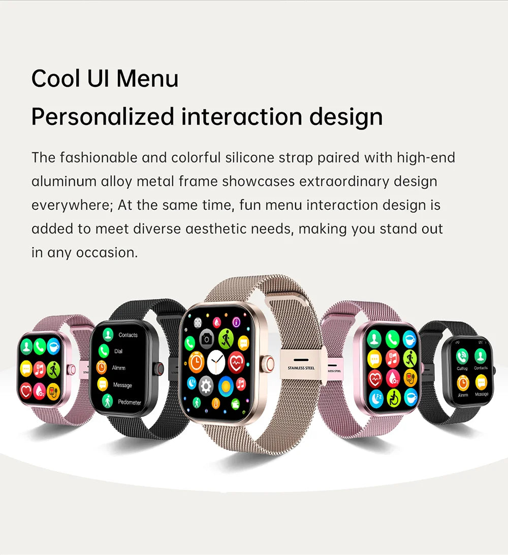 LIGE Fashion Smart Watches Women Bluetooth Call Women‘s Health Monitor Heart Rate Blood Pressure Fitness Digital Smartwatch Men