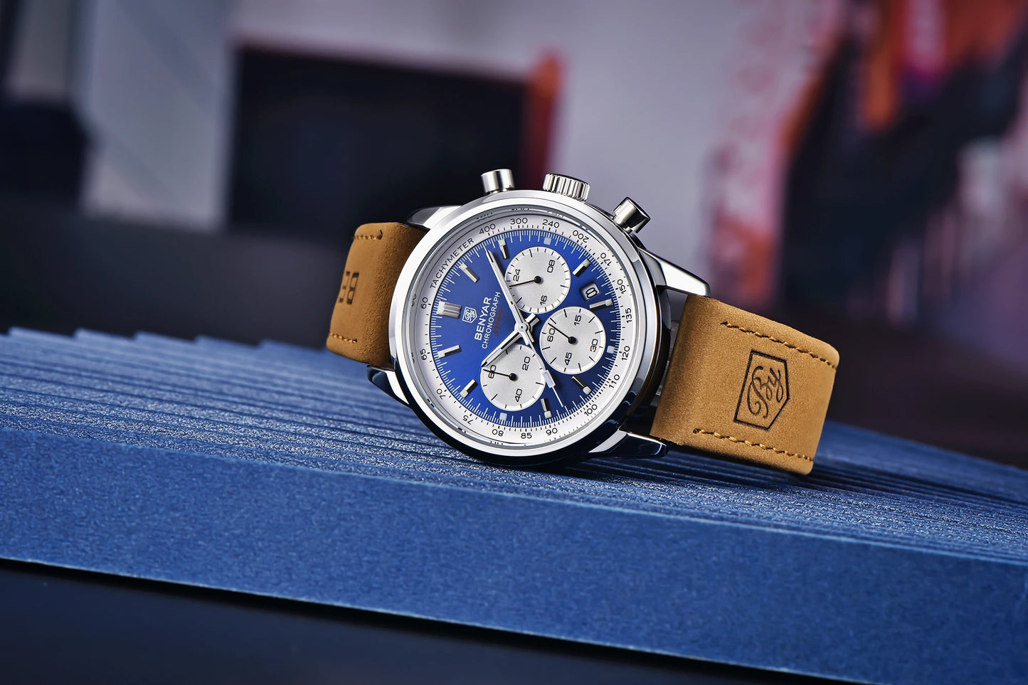 BENYAR 5188 New Quartz Watches for Men Top Brand 42MM Military Watch Luxury Chronograph 30M Waterproof Male Clock Reloj Hombre