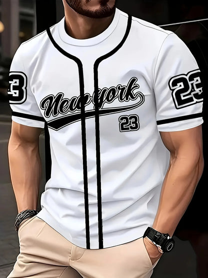 New 3D Digital 23 digital print sporty casual fashionable soft comfortable and lightweight men's T-shirt for summer 2025