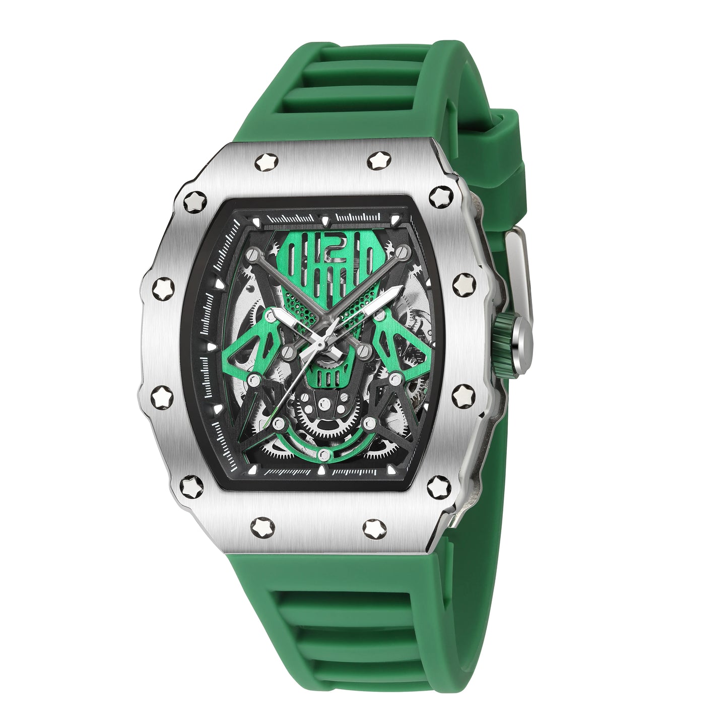 RUIMAS Tonneau Dial Automatic Movement Watches for Men Fashion Sport Mechanical Wristwatch Waterproof Clock Reloj Hombre 341
