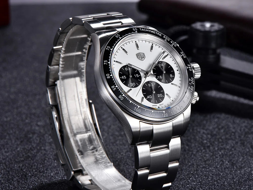 2026RollsTimi Luxury Quartz Watches men's Vk63Movt sports Chronograph men's fashion sapphire all-steel diving watch reloj hombre