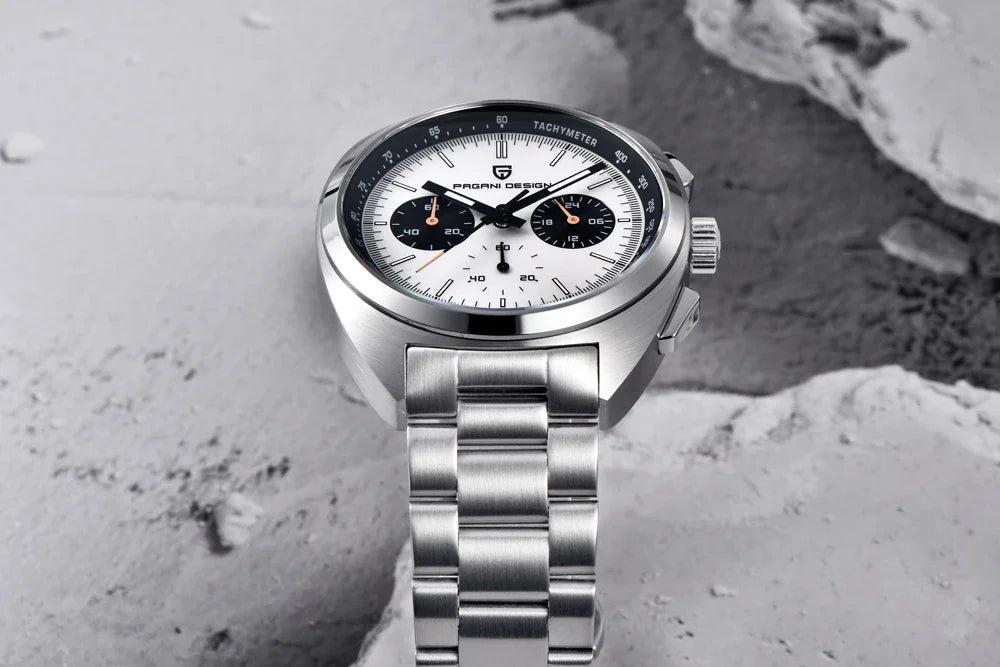 2026 New PAGANI DESIGN Mens Panda Watches Luxury Quartz Watch For Men Chronograph Wristwatches AR Sapphire Leather Luminous Gift