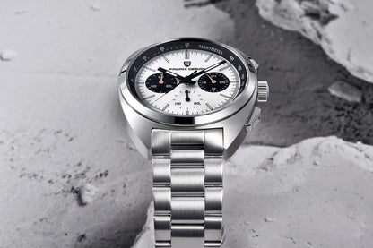 2026 New PAGANI DESIGN Mens Panda Watches Luxury Quartz Watch For Men Chronograph Wristwatches AR Sapphire Leather Luminous Gift