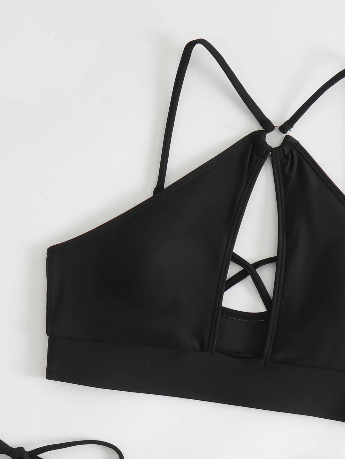 2025 Sexy Orange Bikini Hollow Out Push Up Two-Piece Swimsuit Women Halter Bandage Backless Thong Swimwear Summer Beachwear New