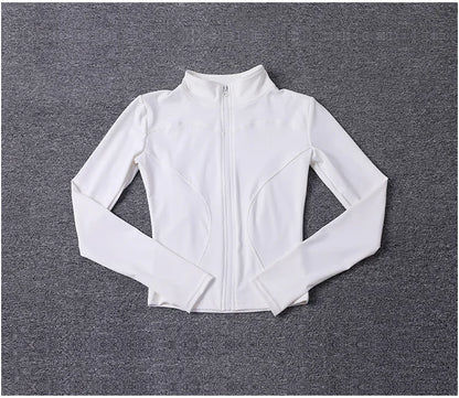 Women Sport Jacket Long Sleeve Shirt Workout Coat Gym Training Clothing Yoga Sportswear
