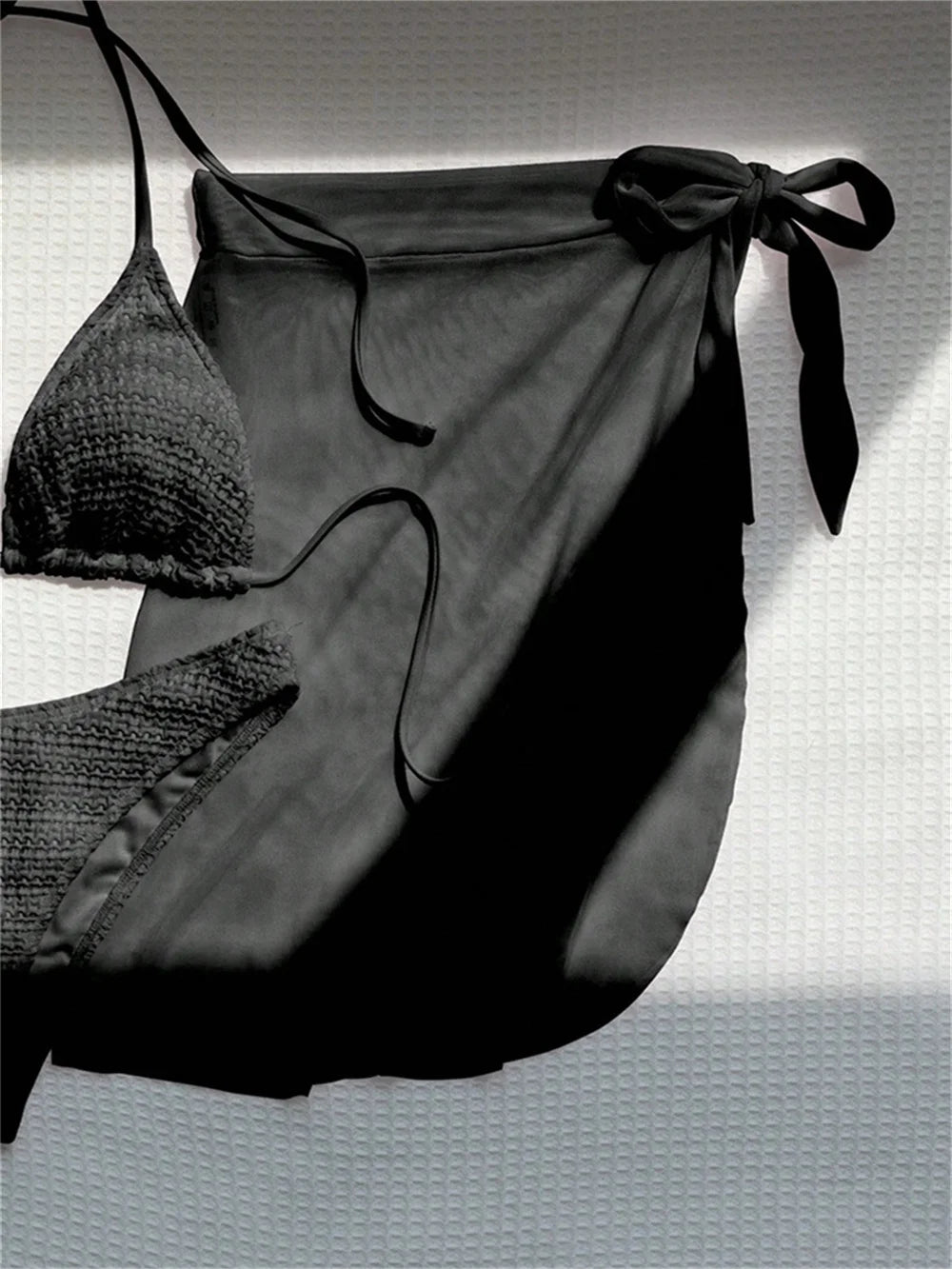Sexy Pink Bikini Extrem String Backless Swimwear Mesh Skirt Women Push Up Swimsuit Black Y2K Thong Bikinis Beach Vacation Outfit