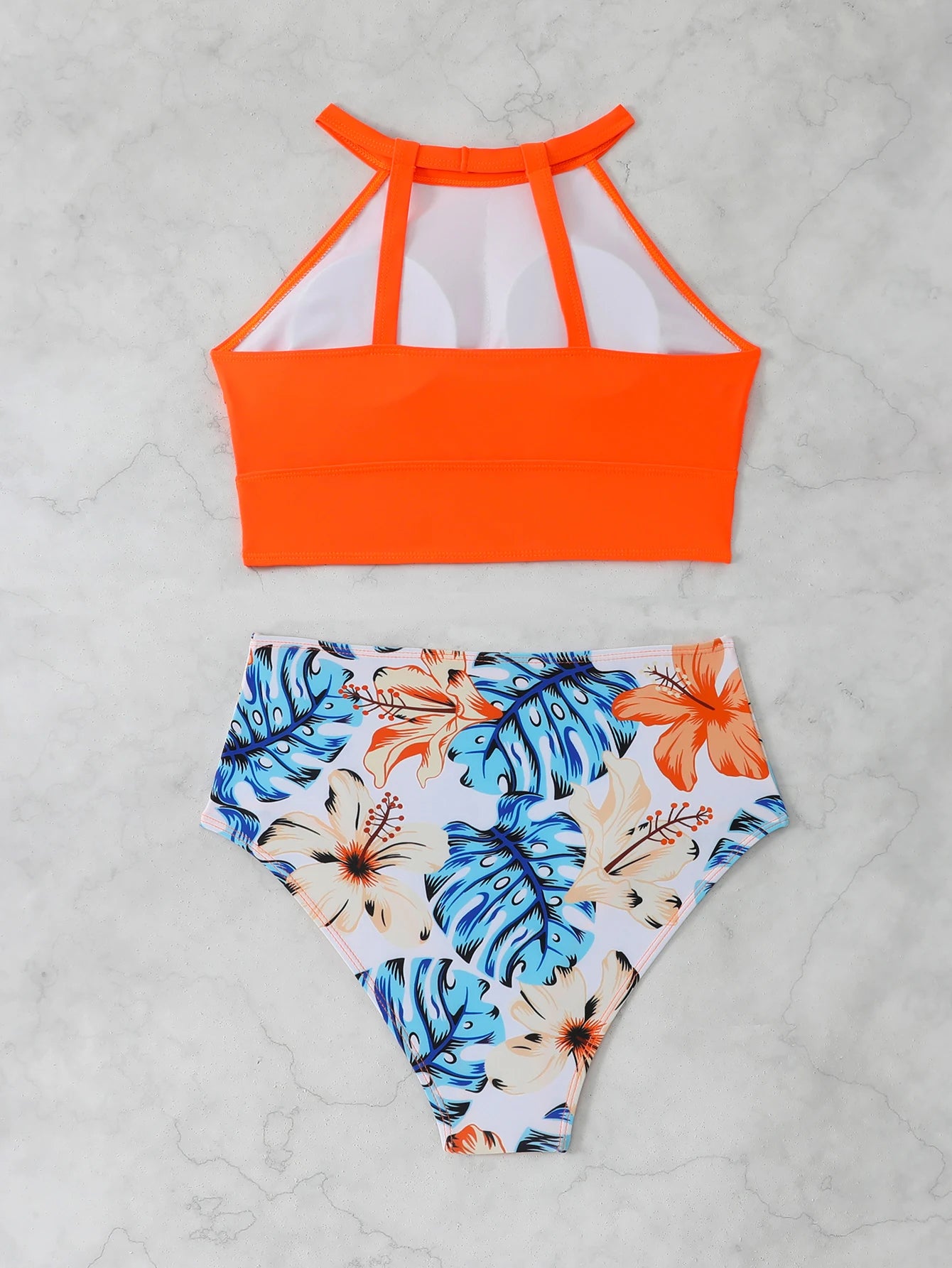 2026 High Waist Bikini Women High Neck Swimsuit Printed Swimwear Female Padded Beachwear Bathers Bathing Swimming Swim Suit