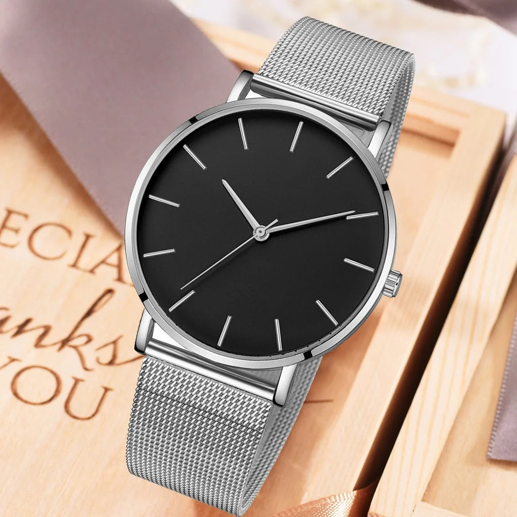 Top Brand Women's Watches Luxury Metal Mesh Simple Quartz Watches Fashion Elegant Rose Gold Ladies Wristwatch Clock Reloj Mujer