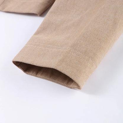 Casual Coats Pants Sets Women'S Turn-down Collar Long Sleeve Zippers Tops High Waist  Trousers 2026 Spring New Lady Chic Suit