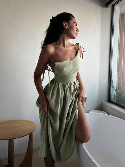TARUXY Sexy Backless Beach Dress For Women V Neck Splice Folds Long Dresses Womens Party Elegant Bandage Maxi Sundress Female