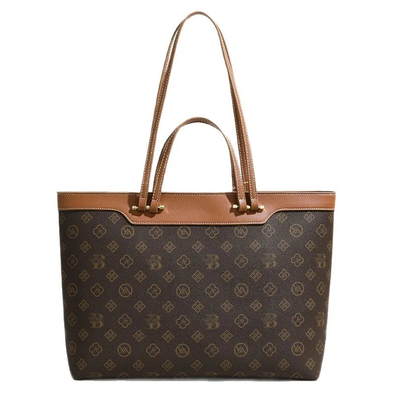 2026 New Women's Retro Casual Tote Bags - Large Capacity Color Block Handbags Versatile Trendy Shoulder Bags for Daily & Commute