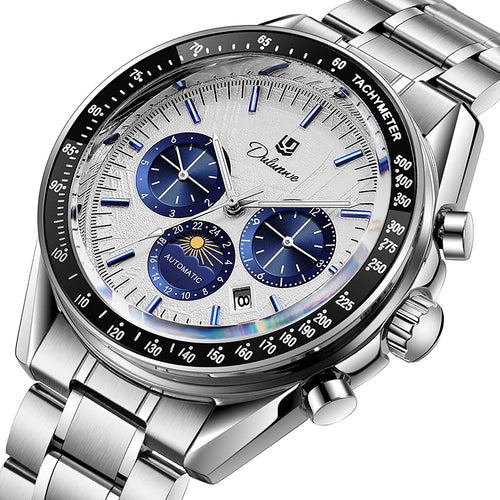 Automatic Watch for Men Stainless Steel Luminous Waterproof Moon Phase Man Watches Luxury Men's Mechanical Wristwatch