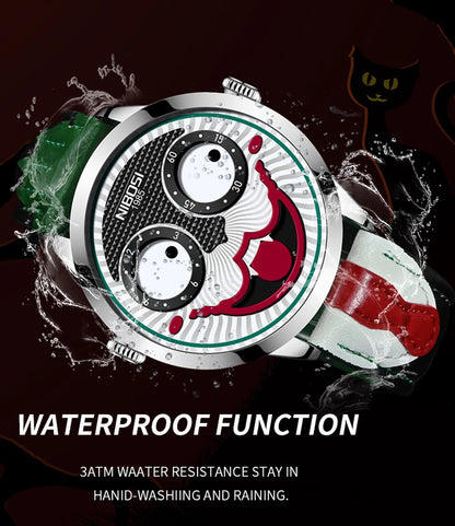 Cool Joker Watch Men Classic Men's Clown Watches Fashion Leather Strap Waterproof Quartz Wristwatches Reloj Hombre Drop Shipping