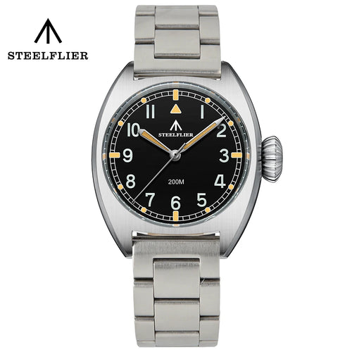 SF745 STEELFLIER Dive Wristwatch VH31 Silent Movement Super Luminous Sapphire Crystal 20Bar Waterproof Luxury 316L Steel Watches