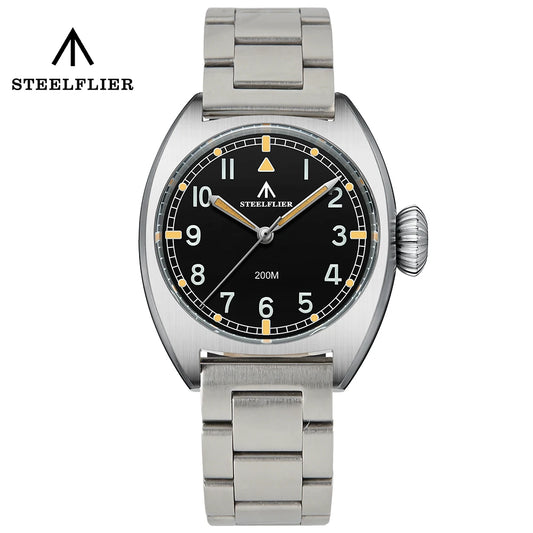 SF745 STEELFLIER Dive Wristwatch VH31 Silent Movement Super Luminous Sapphire Crystal 20Bar Waterproof Luxury 316L Steel Watches