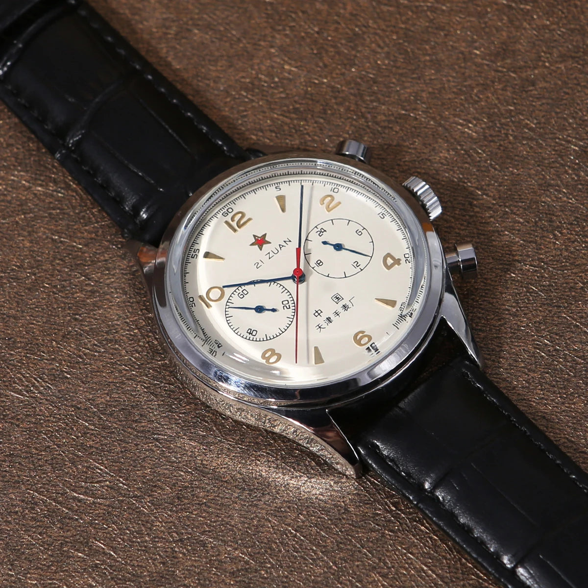 Men's watches 1963 pilot watch 42mm waterproof retro quartz chronograph