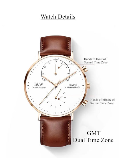Carnival Brand Luxury Watches for Man Fashion Waterproof Rose Gold Silver Military Clock Men Quartz Wristwatches Reloj Hombre