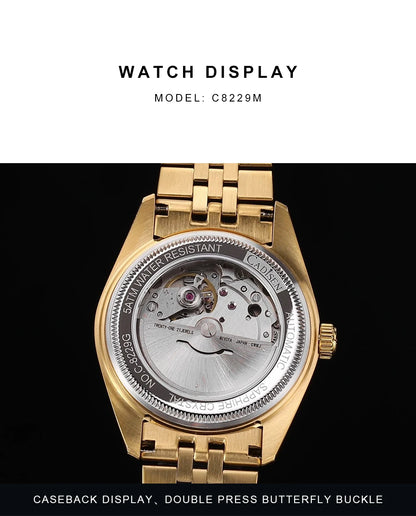 2024 New CADISEN Top Brand 38mm Men's Automatic Mechanical Watches luxury Sapphire Stainless Steel Men watch reloj hombre 5 bar