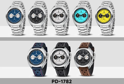 2026 New PAGANI DESIGN Mens Panda Watches Luxury Quartz Watch For Men Chronograph Wristwatches AR Sapphire Leather Luminous Gift