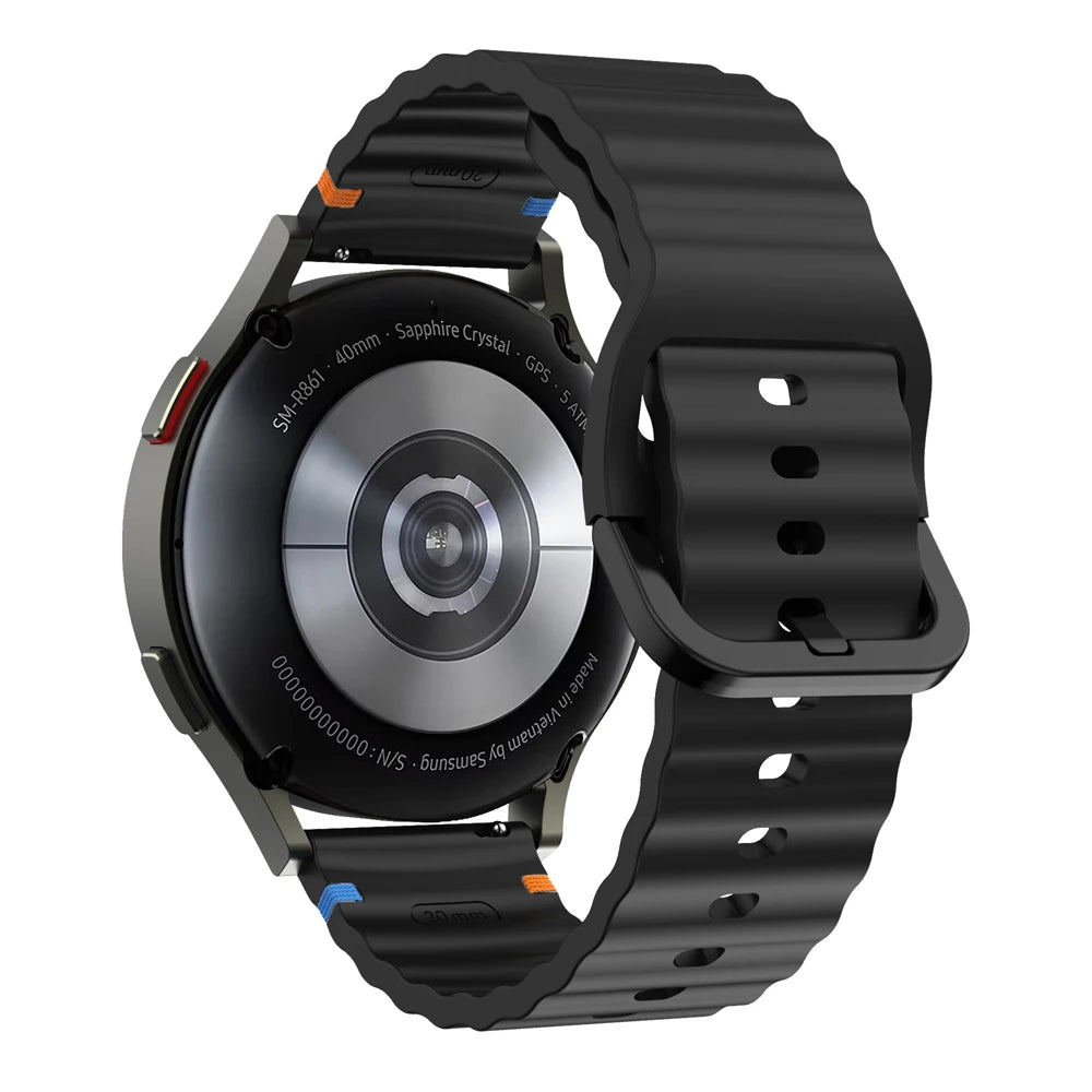 22mm Watch Strap For Xiaomi Watch 2 Pro S4 sport S3 S2 S1 Active/Mi Watch color 2 Smartwatch Watches Band Silicone Wave Bracelet