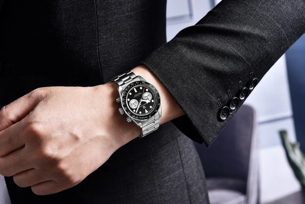 Pagani design Panda retro men's watches 2026 new top business quartz watch men's VK64 chronograph AR Sapphire sports clock reloj