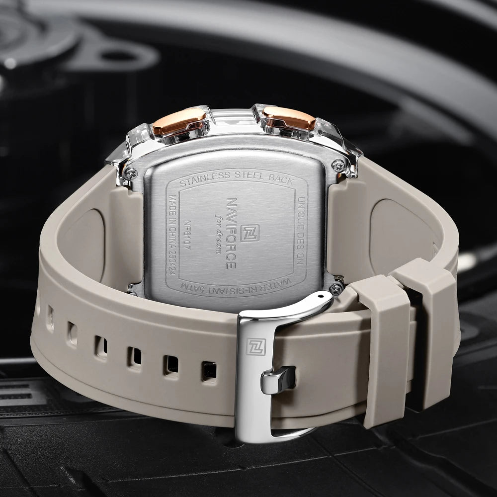 NAVIFORCE Fashion Student Watches Electronic LED Digital Watch for Men Watch Waterproof Sport Multifunctional Alarm Clock Man