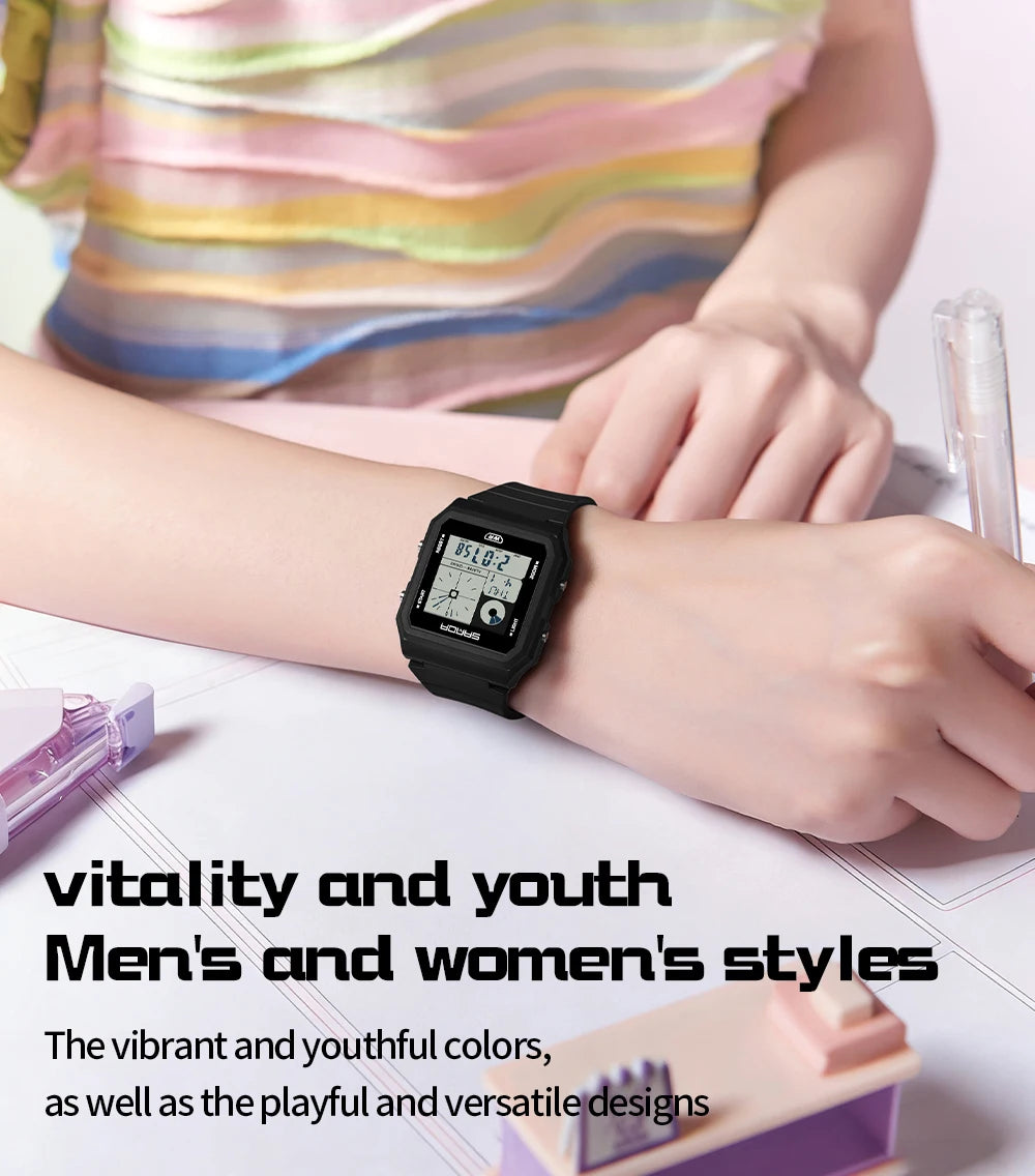 SANDA 2216 Fashion Electronic Watch Multifunction Alarm Calendar Waterproof Sports Student Digital Watches