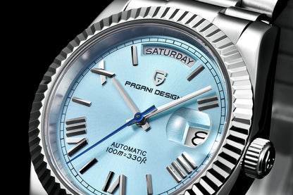 PAGANI DESIGN Watches Pure White Dial Mechanical Watch For Men 2025 New Luxury Sapphire Crystal Automatic Stainless Steel Clock