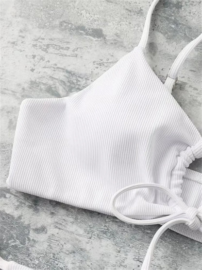 2024 Sexy Bikini Women Low waist Swimsuit Female Solid Brazilian Bikinis Set 2 Pieces Swimming Beach Bathing Suit New Beachwear