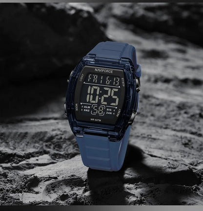 NAVIFORCE Top Brand Luxury Mens Watches Alarm Stopwatch LED Digital Backlight Display Waterproof Sport Watch Men Montre Homme