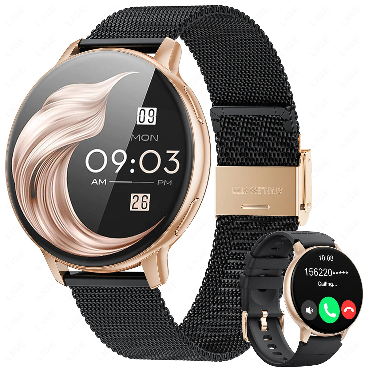 LIGE Bluetooth Call Smart Watch Women Fashion Watches Custom Dial Sport Fitness Health Tracker Smartwatch for Android IOS 2026