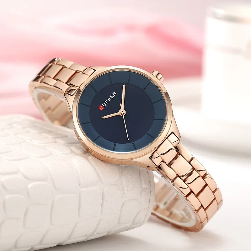 TOP Luxury Rose Gold Women's Watch Stainless Steel Ladies Wrist Watches Relogio Feminino Fashion Female Hour Reloj Mujer
