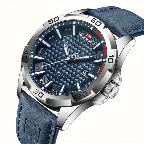 VAVA Brand Men Fashion Quartz Watches Male Leather Strap Sport Waterproof Wristwatches CalendarClock Relogio Masculino