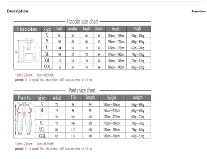 2025 Fall Winter Men's Tracksuit Hoodie Pants 2Pcs Sets Suit Leisure Sweatshirts Sweatpants Fashion Trends Brand Clothing S-3XL