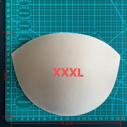 4Pair.Large Size Breathable Thin Sponge Chest Pad Soft Skin Friendly Sweat Absorbing Summer Dress Swimsuit Chest Cup