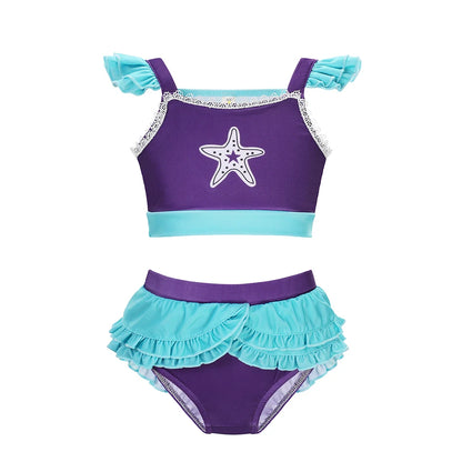 Princess Swimsuit Mermaid Mirabel Isabella Swimsuit Set Girl Summer Beachwear Pool Party Kids Anna Elsa Rapunzel Swimwear Suit