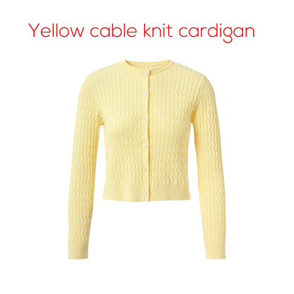 AP SS26 Women Sleeveless Shirt and Cable Knitting Cardigan Clothing