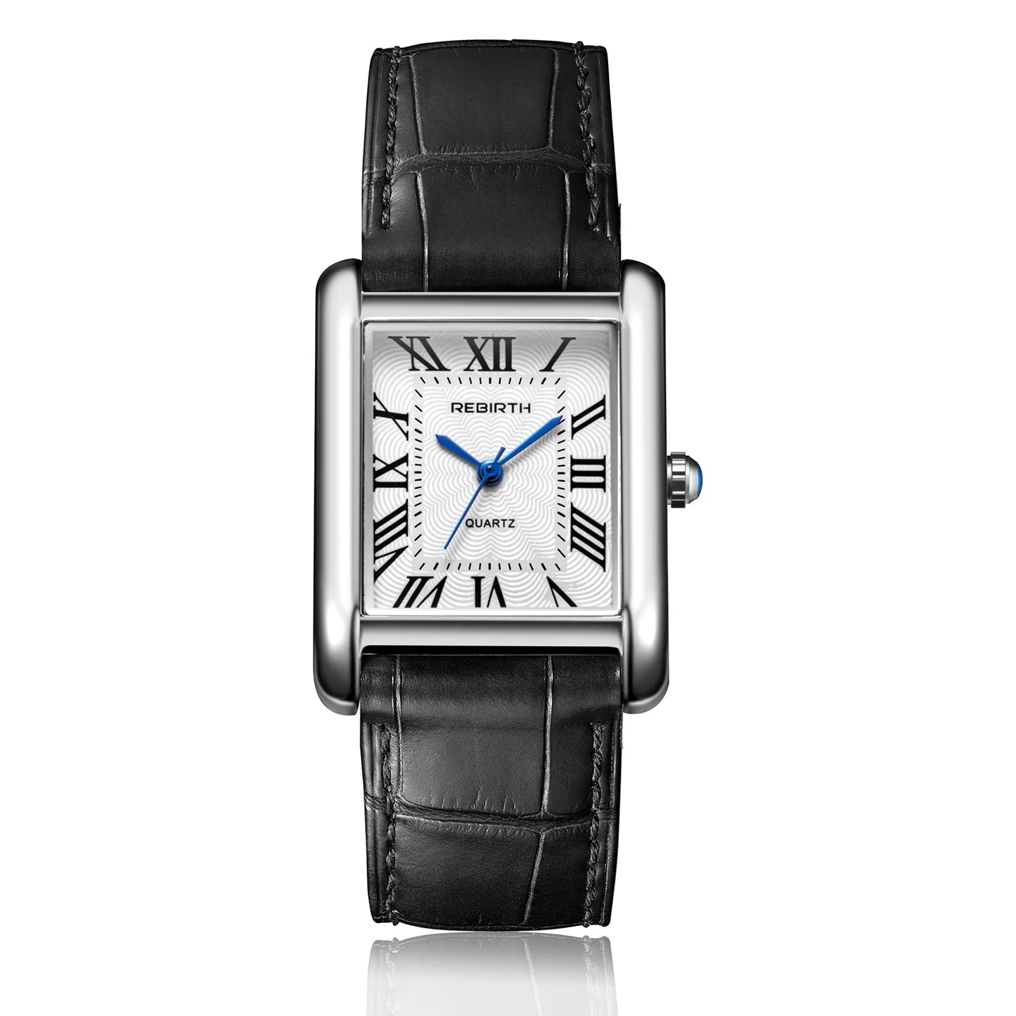 REBIRTH 002 Fashion Rectangular Women's Watch Leather Elegant and Charming Women's Brand Luxury Quartz Watches relojes de mujer