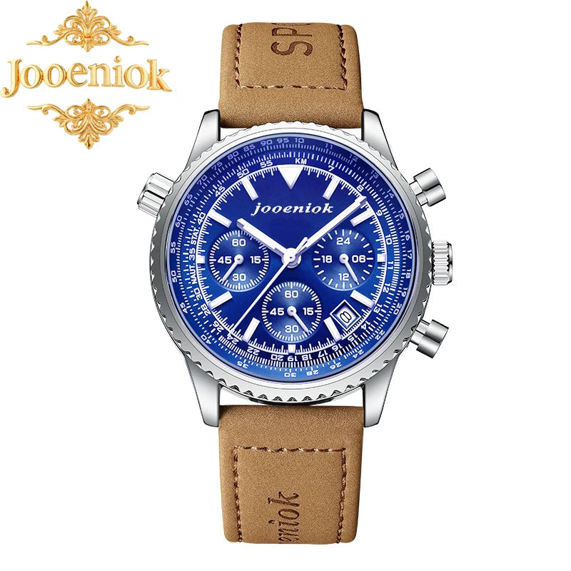 2026 New Top Luxury Man Wristwatch Sport Fashion Leather Quartz Watch For Men Chronograph Date Waterproof Luminous Men's Watches