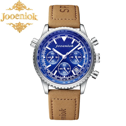 2026 New Top Luxury Man Wristwatch Sport Fashion Leather Quartz Watch For Men Chronograph Date Waterproof Luminous Men's Watches