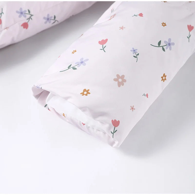 Printed Hooded Puffy Cotton Jacket Women Stand Collar Long Sleeve Zipper Loose Padded Coats 2025 Winter Lady Warm Outwear Street
