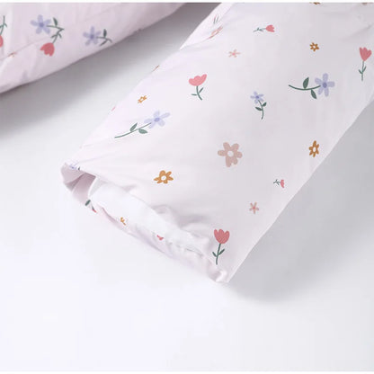 Printed Hooded Puffy Cotton Jacket Women Stand Collar Long Sleeve Zipper Loose Padded Coats 2025 Winter Lady Warm Outwear Street