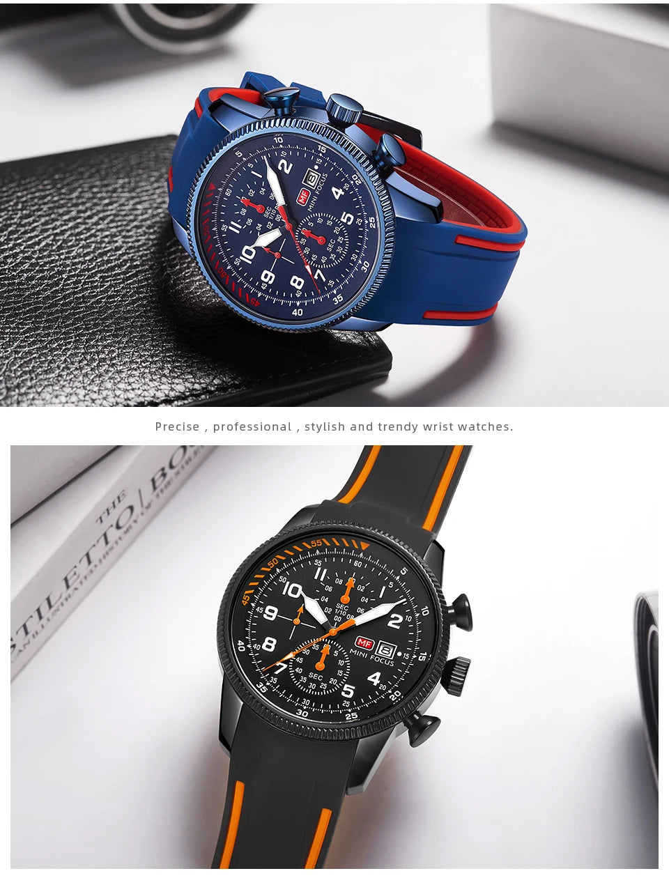 MINI FOCUS Electronic Quartz Mens Watches Auto Date Wristwatch Water Resistant Clock Gift for Men relogio masculino 0379G